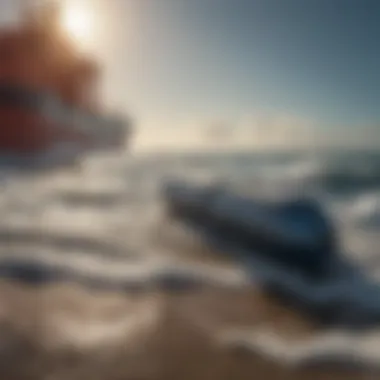 Innovative technology used for ocean cleanup, showcasing advanced machinery in action.
