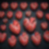 Diagram illustrating various types of congenital heart defects