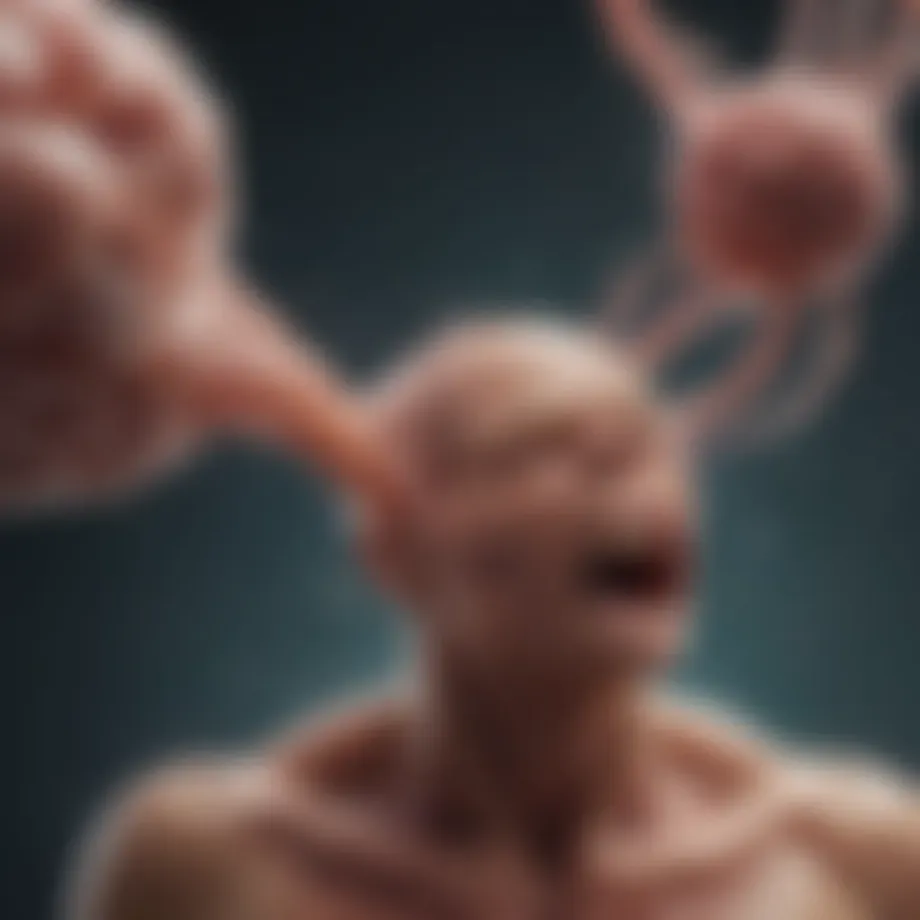 Illustration showing the immune system attacking moisture-producing glands