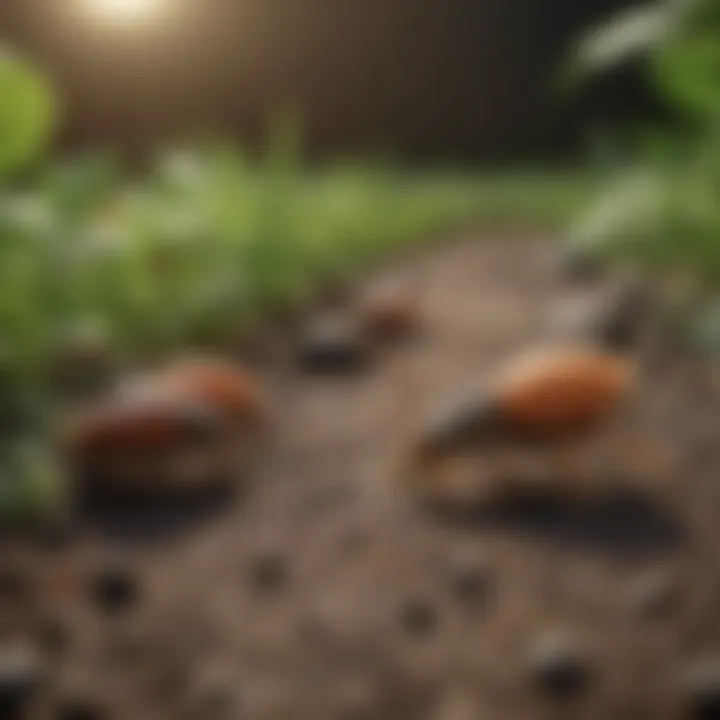 Lifecycle stages of a typical crop pest illustrating its development.