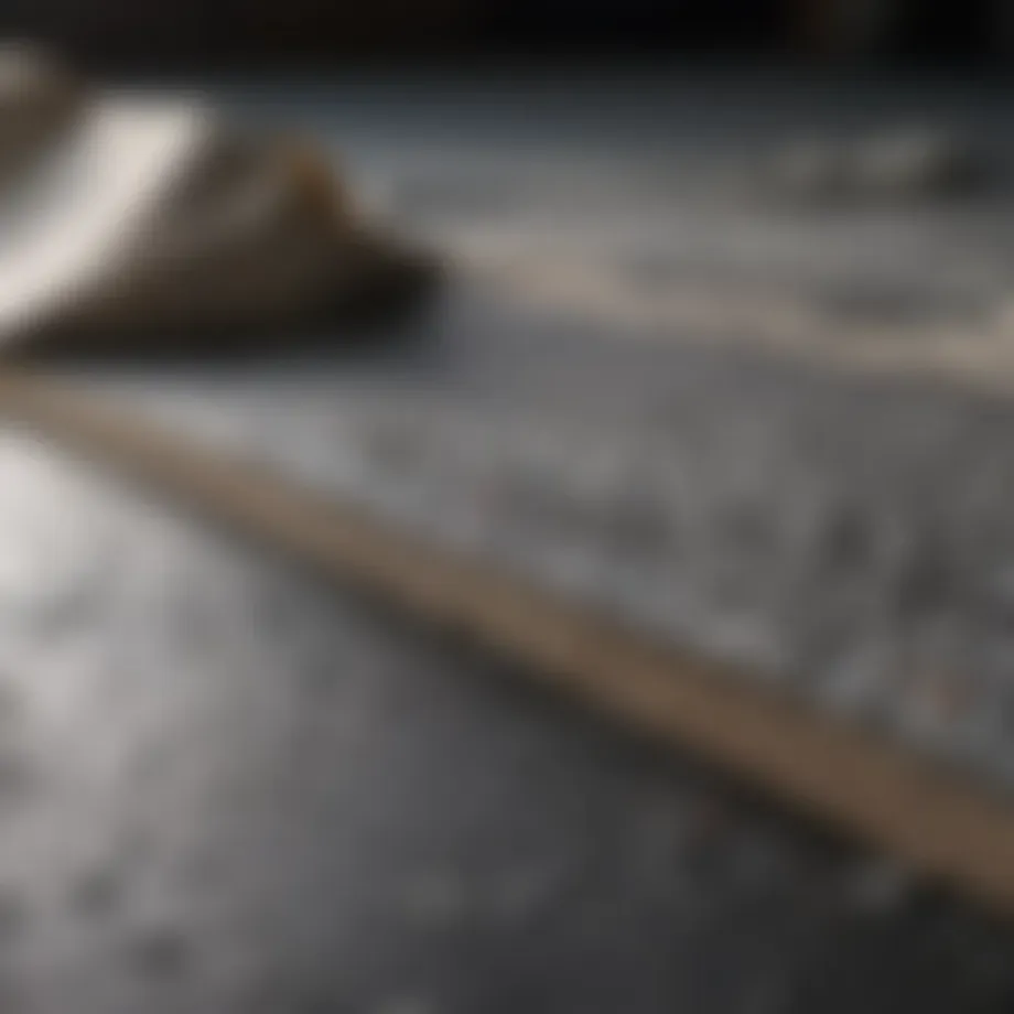 Close-up of an asbestos pad demonstrating its texture and composition.
