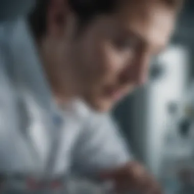 A researcher analyzing data on innovative treatments at Biogen