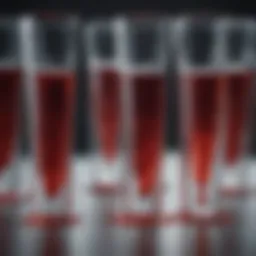 Detailed view of blood sample analysis