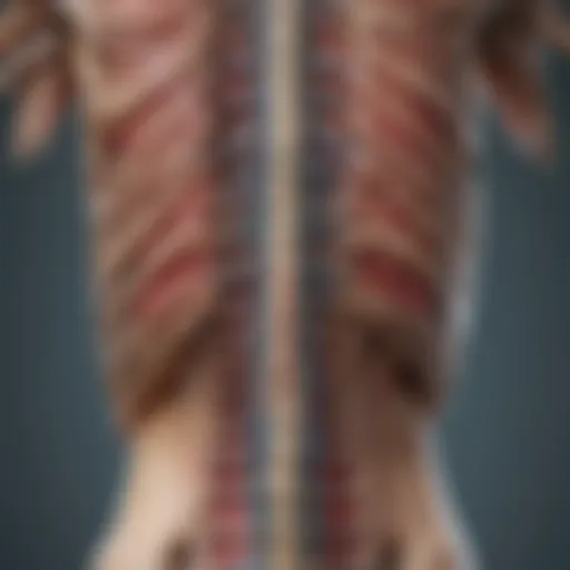 An anatomical diagram illustrating the spine and possible nerve pathways affected by surgery.