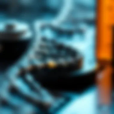 Innovative Components of DNA Sequencing Close-up of DNA sequencing technology components