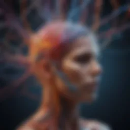 Neural pathways visualized with vibrant colors