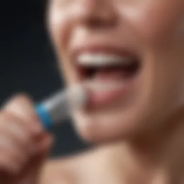 Correct Brushing Motion and Angles Diagram showing the correct brushing motion and angles
