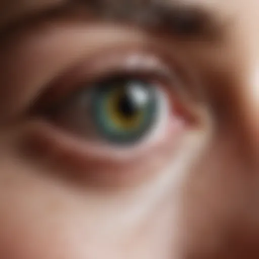 Illustration of an eye dropper dispensing benzalkonium chloride-free eye drops