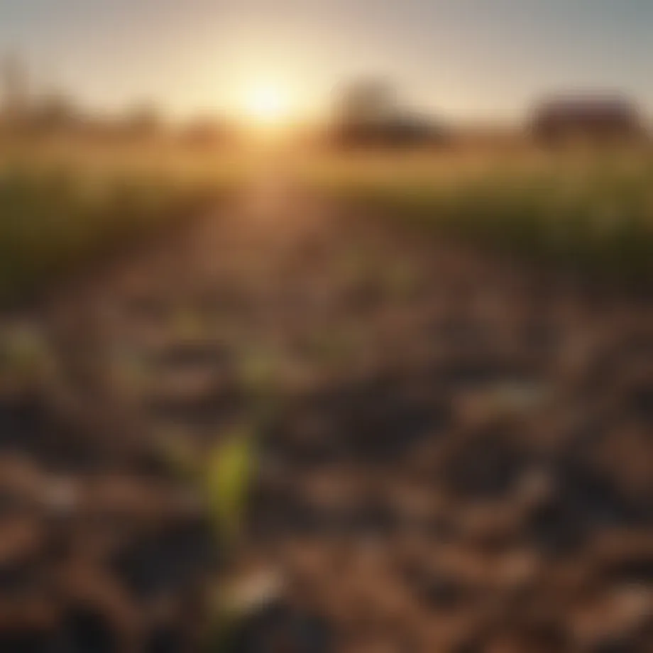 A vibrant field showcasing a variety of agricultural materials