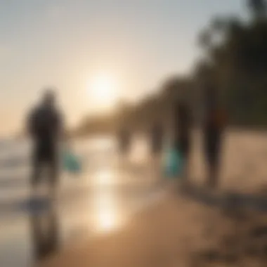 Community Action for Marine Health Community members engaging in beach clean-up activities