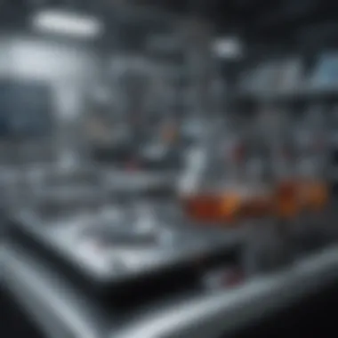 Laboratory Data Collection Instruments A laboratory setting with instruments for data collection