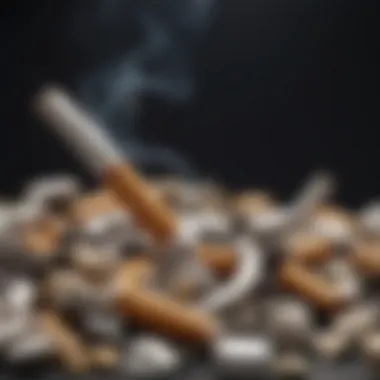 Biological Impact: Smoking and Metabolism An abstract graphic depicting the biological effects of smoking on metabolism
