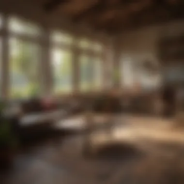 Rural Home and Peaceful Living A cozy rural home surrounded by nature, illustrating peaceful living