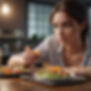 Personalized Nutrition: Tailoring Diet for Seizure Management A thoughtful individual analyzing a food diary, emphasizing the personalization of dietary strategies.