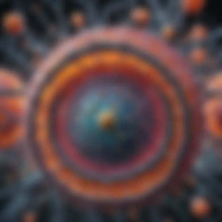 Detailed illustration of Beas cell structure showcasing cellular components and their organization.