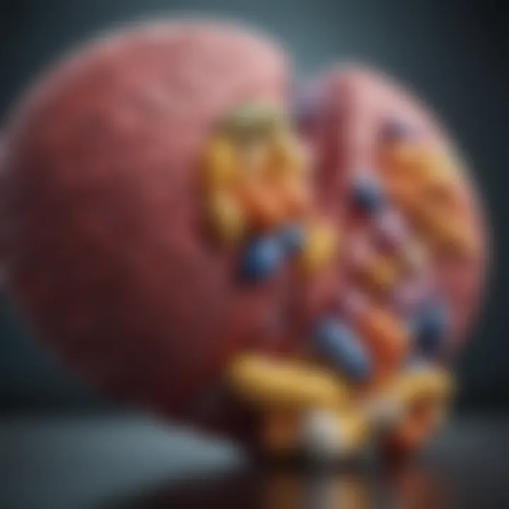 Diagram depicting the interaction between vitamins and liver function