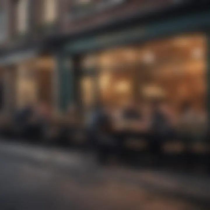A cozy café setting where individuals engage in conversation, reflecting social support.