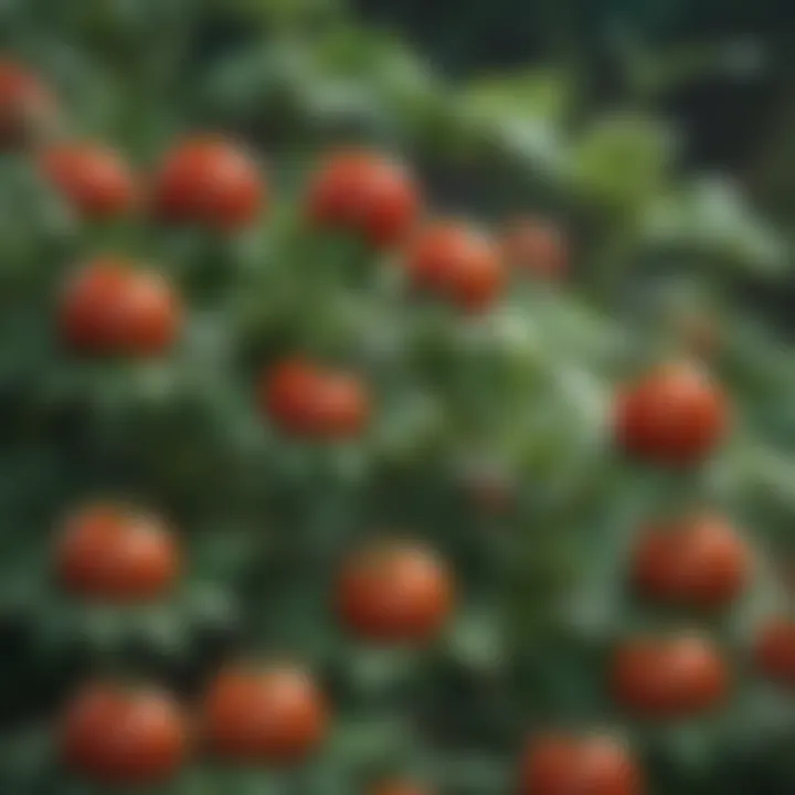 Diverse insect species on tomato foliage