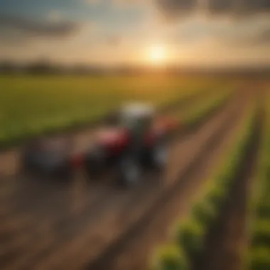 Visual representation of NIR imaging applications in agriculture, showcasing crops and monitoring techniques.