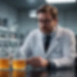 A scientist conducting research in a laboratory setting