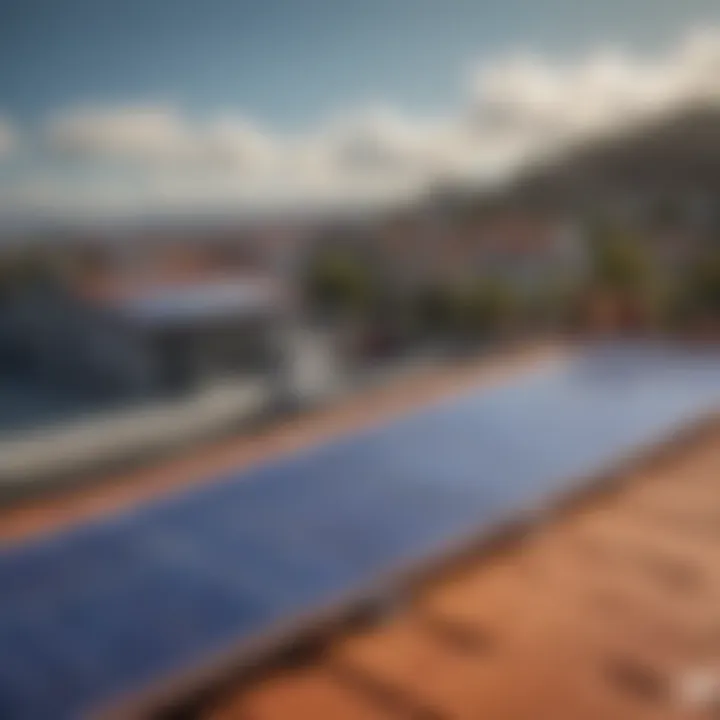 Solar panels installed on a modern residential rooftop.