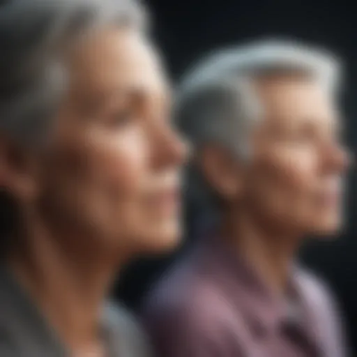 Illustration depicting epigenetic markers influencing aging