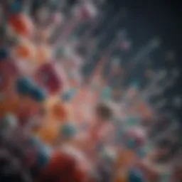 A microscopic view of diverse microbiotic cultures.