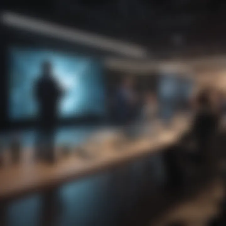 Networking session at an AI event