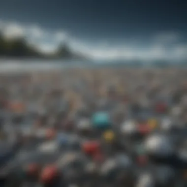 Composition of Oceanic Plastic Waste Infographic showing the composition of plastic waste in the ocean