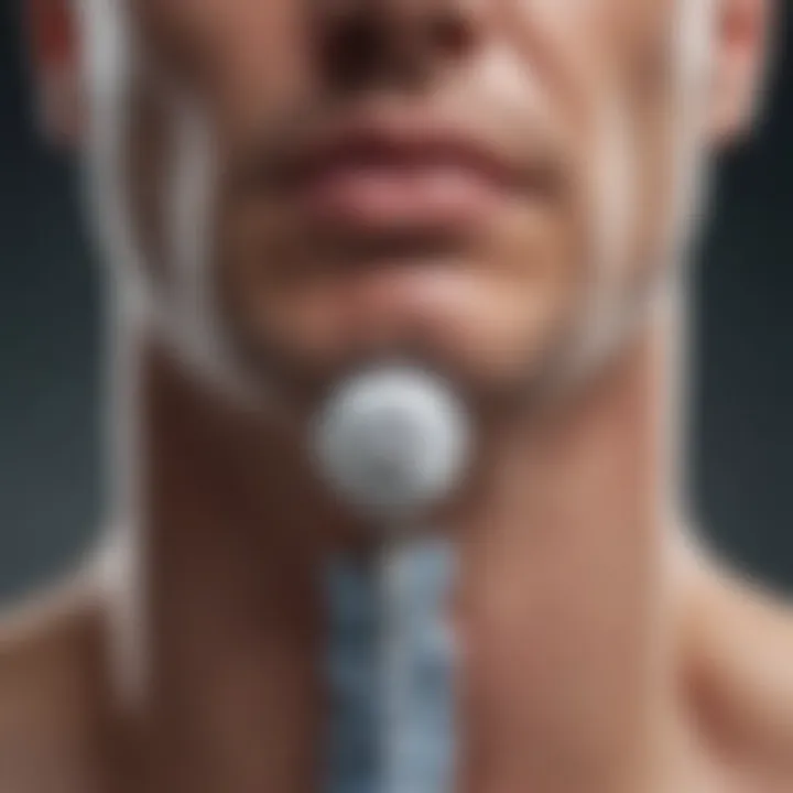 Illustration depicting thyroid disorders associated with amiodarone use