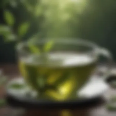 Illustration of metabolic processes influenced by green tea