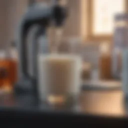 Detailed view of stool analysis in a laboratory setting