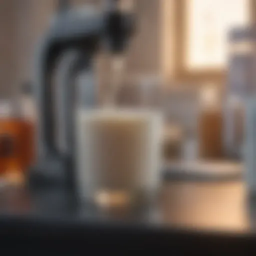 Detailed view of stool analysis in a laboratory setting