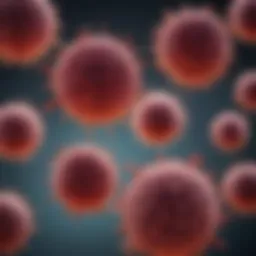 Illustration of circulating tumor cells in bloodstream