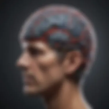 Illustration of Neuroimaging Techniques Neuroimaging technique illustrating brain activity