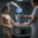 G Arm fluoroscopy equipment in a clinical setting