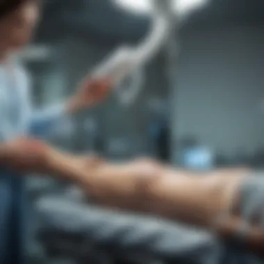 Patient Experience in G Arm Fluoroscopy Procedures Patient undergoing a procedure with G Arm fluoroscopy