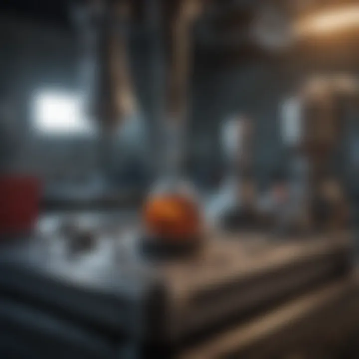 Radiometric dating equipment in a lab
