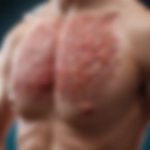 Diagram illustrating immune response in chronic urticaria