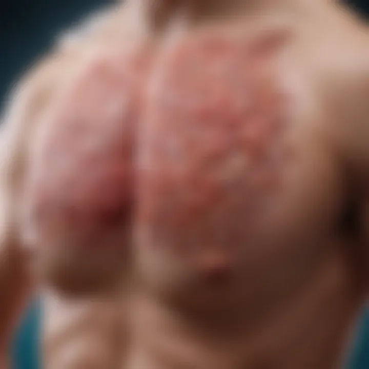 Diagram illustrating immune response in chronic urticaria