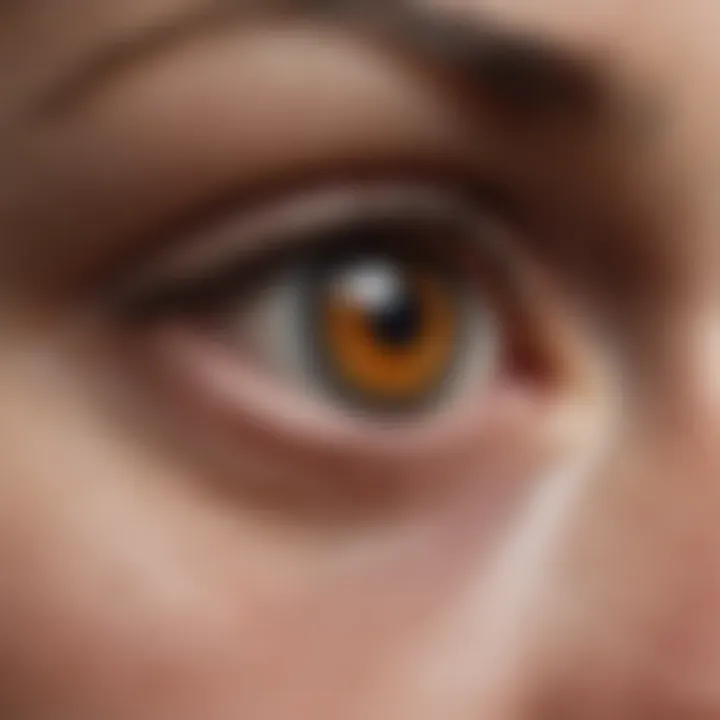 Close-up of a penetrating eye injury