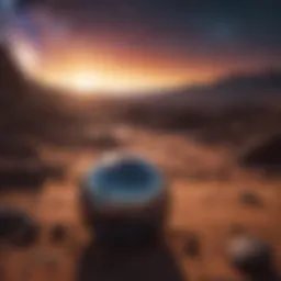 A breathtaking view of a distant galaxy filled with stars and potential habitable planets.