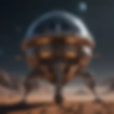 Advanced Spacecraft for the Search of Extraterrestrial Life A high-tech spacecraft designed for interplanetary missions, showcasing its advanced technology.