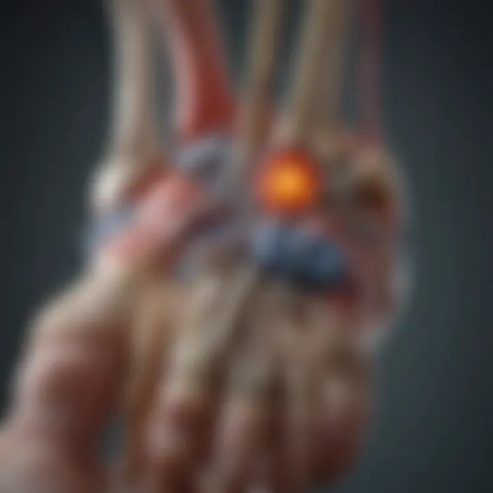 Anatomical diagram of the foot highlighting plantar spurs