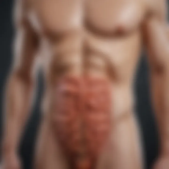 A detailed infographic illustrating the symptoms of Irritable Bowel Syndrome.