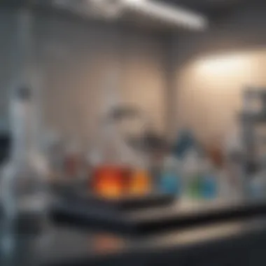 Biochemical Testing Setup A laboratory setting showcasing biochemical testing equipment for E. coli