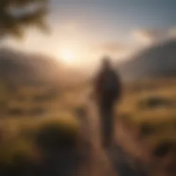 A serene landscape representing hope and recovery