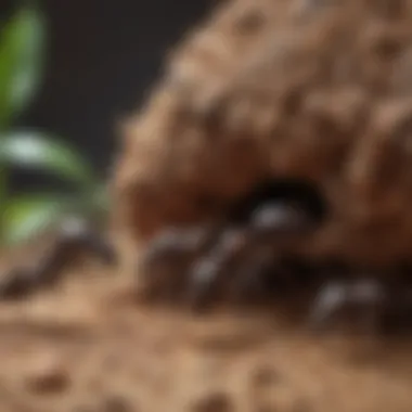 Foraging Ants Near Their Nest Close-up of ants foraging around their nest