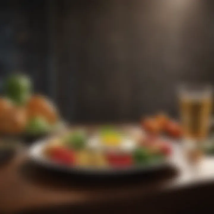 Healthy meal plate promoting weight loss and recovery