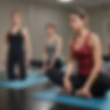 A yoga class focusing on low-impact exercises beneficial for weight loss
